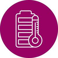 Batterie Temperatur Vektor Symbol