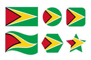 guyana flagga enkel illustration för självständighetsdagen eller valet vektor