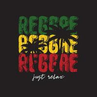 Vektor Illustration auf das Thema von Reggae. T-Shirt Grafik, Poster, Banner, Flyer, drucken und Postkarte