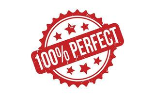 100 Prozent perfekt Gummi Grunge Briefmarke Siegel Vektor