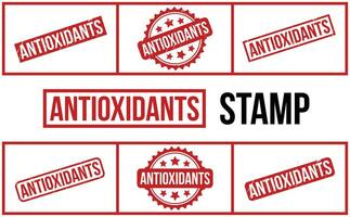 Antioxidantien Gummi Briefmarke einstellen Vektor