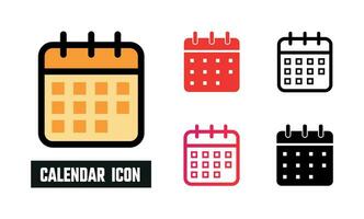 Kalender Symbol einstellen Vektor Illustration