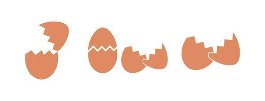 bruten ägg ikon. bruten ägg platt ikon symbol vektor illustration