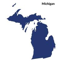 Michigan Karta. Karta av colorado. USA Karta vektor