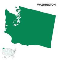 Washington Karta. Karta av Washington. USA Karta vektor