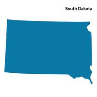 Süd Dakota Karte. USA Karte vektor