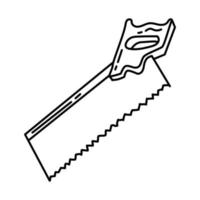 Rücksäge-Symbol. Gekritzel handgezeichnet oder Umriss-Icon-Stil vektor