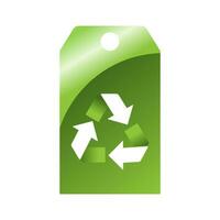 ökologisch Symbol. Etikette mit recyceln unterzeichnen. Abzeichen, Aufkleber, Vektor