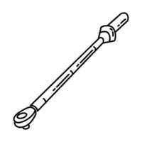 Drehmomentschlüssel-Symbol. Gekritzel handgezeichnet oder Umriss-Icon-Stil vektor