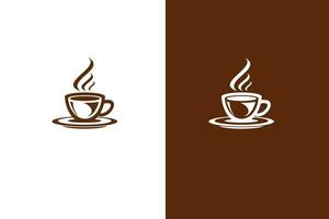 kaffe logotyp design vektor