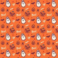 nahtlos Muster Kürbis Halloween Hintergrund Vektor Illustration