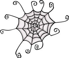 Netz von Spinne isoliert auf Weiß vektor