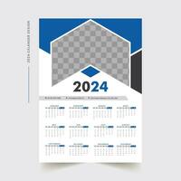 vägg kalender design 2024 vektor