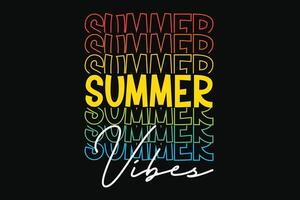 retro Sommer- Stimmung T-Shirt Design vektor