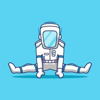 cool Karikatur Astronaut Dehnen Vektor Symbol Maskottchen Illustration. futuristisch Technologie Konzept