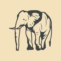Elefant retro Vektor Lager Illustration