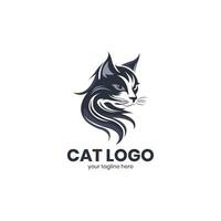 katt logotyp design vektor stock illustration