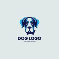 hund logotyp blå design vektor stock illustration