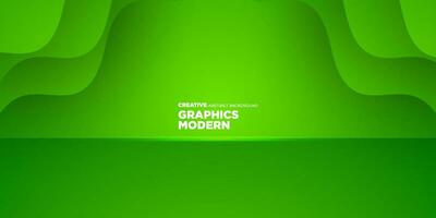 modern 3d abstrakt bakgrund Produkter visa mörk grön scen med Vinka geometrisk plattform. bakgrund vektor 3d tolkning med podium. stå till visa din Produkter. eps10 vektor
