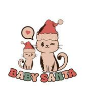 Katze Baby Santa vektor