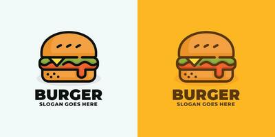 Burger Logo Design Vektor Illustration