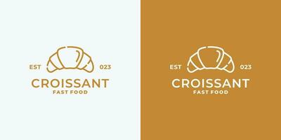 Croissant Logo Design Vektor Illustration