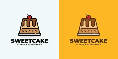 Kuchen Logo Design Vektor Illustration