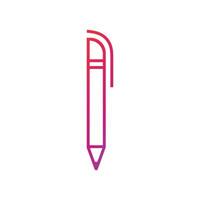 Stift, Bleistift Gradient Symbol Vektor Illustration