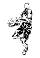bild av en basketboll spelare, lämplig för affischer, symboler, t-shirt mönster och andra vektor