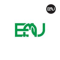 Brief Emu Monogramm Logo Design vektor