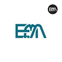 brev ema monogram logotyp design vektor