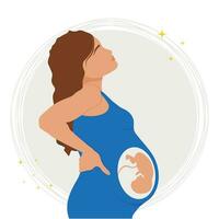 Mutter und Baby. schwanger Frau. Vektor Illustration