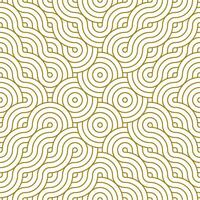 nahtlos Muster Linie Kreis. abstrakt Geometrie Hintergrund mit Gold Farbe. vektor