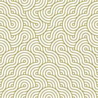 sömlös mönster linje cirkel. abstrakt geometri bakgrund med guld Färg. vektor