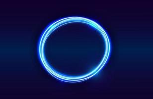 blå abstrakt cirkel ljus effekt isolerad på blå bakgrund vektor