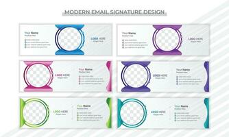 kreativ und korporativ Email Unterschrift Design vektor