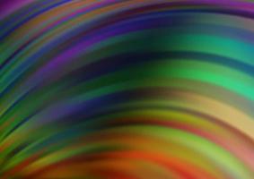 dunkles Multicolor, Regenbogenvektormuster mit Linien, Ovalen. vektor