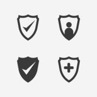 Schild-Logo-Design-Vektor, Schild-Emblem-Logo-Vorlage, Logosymbol-Icon-Vektor vektor