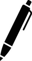 schwarz Stift Symbol. Unterschrift Stift gefüllt und eben Vektor Zeichen Piktogramm. einfach Stift Symbol geeignet zum Netz Buchseite, Handy, Mobiltelefon Anwendung, ui, ux und gui Design