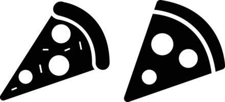 Pizza Stück eben Linie schwarz Symbole Satz. Vektor dünn Zeichen von Italienisch schnell Essen Cafe Logo. Pizzeria können Sein benutzt zum Digital Produkt, Präsentation, drucken Design und Mehr