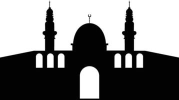 palestina al Aqsa moské, förening i de stad av jerusalem eller al quds i arabicum symbol silhuett design. masjid al-aqsa för logotyp, platt svart ikon, hälsning kort baner vektor. vektor