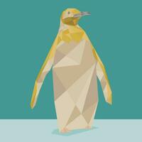 polygonal Pinguin auf eben Hintergrund Vektor Illustration