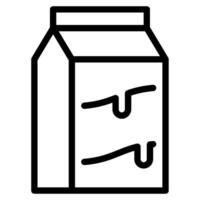 Essen und Bäckerei Milch Symbol vektor