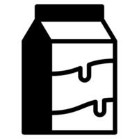 Essen und Bäckerei Milch Symbol vektor