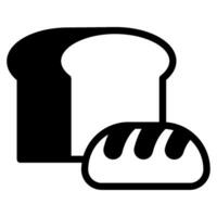 Essen und Bäckerei Brot Symbol vektor