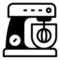 Essen und Bäckerei Maschine Rührgerät Symbol vektor