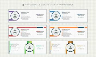 moderne E-Mail-Signatur-Designvorlage vektor