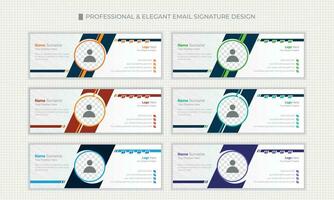 elegant und modern Email Unterschrift Design Layout vektor