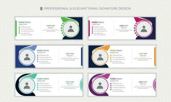 korporativ Email Unterschrift Design Vektor Layout