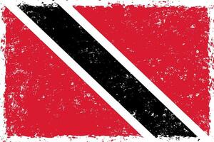 Trinidad und Tobago Flagge Grunge betrübt Stil vektor